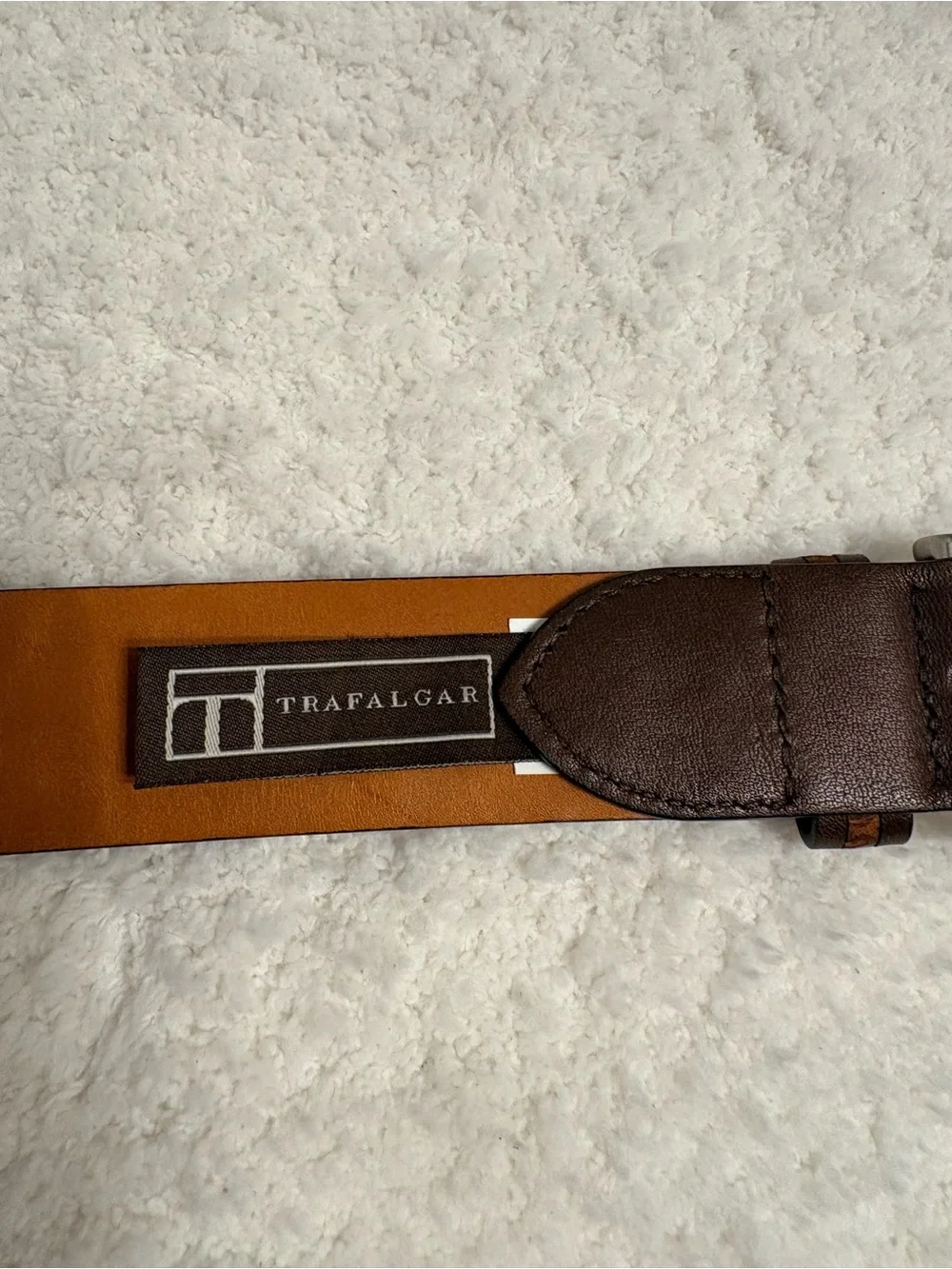 Trafalgar Italian Leather Men’s Belt Annapolis Brown Size 38